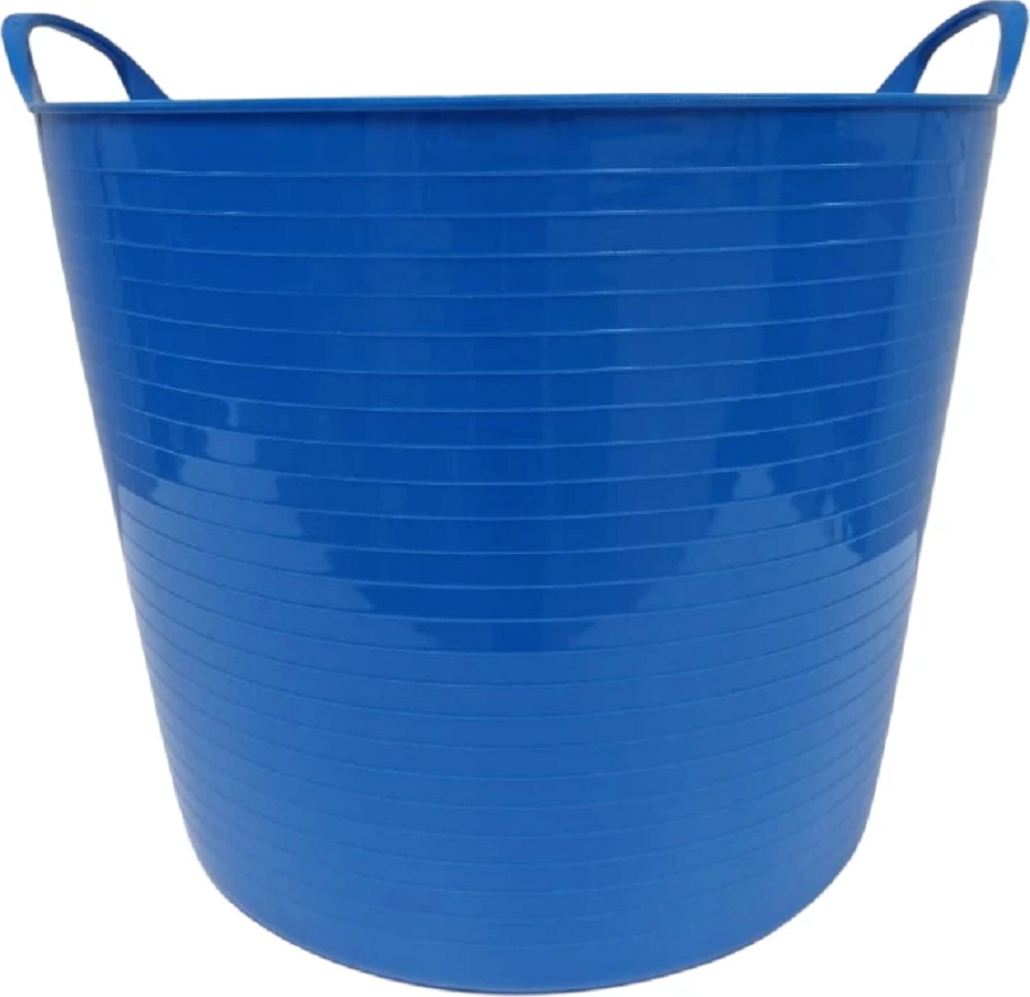 Тазик - кормушка гибкий 42 л с ручками, из пищевого пластика, D дна 34 см, верх 46 см, h= 34 см, резина 3,5 мм, Китай