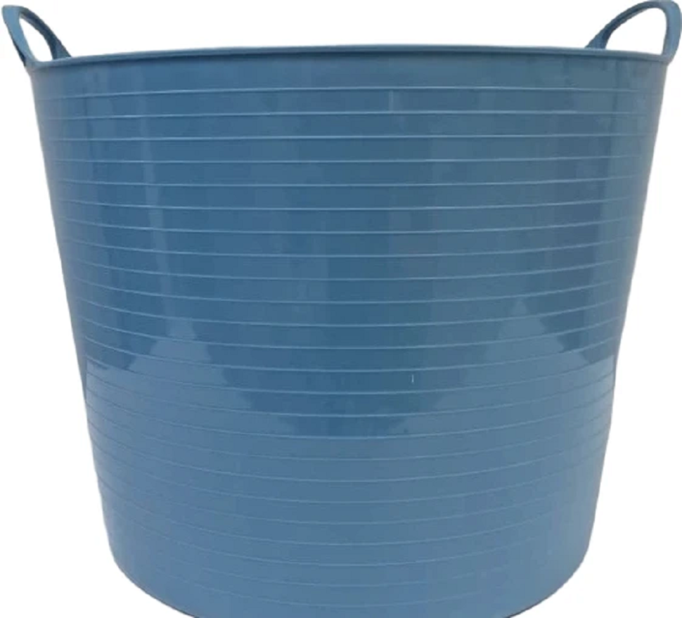 Тазик - кормушка гибкий 42 л с ручками, из пищевого пластика, D дна 34 см, верх 46 см, h= 34 см, резина 3,5 мм, Китай