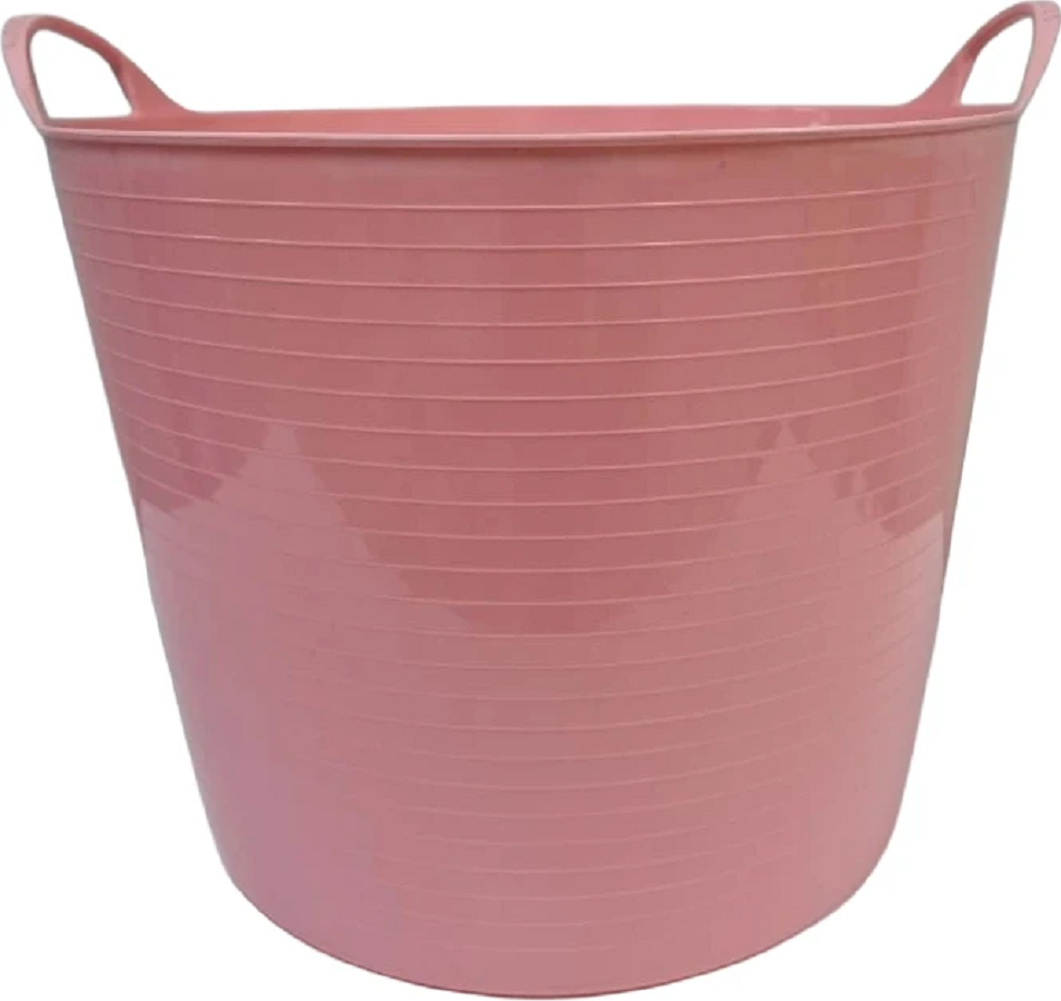 Тазик - кормушка гибкий 42 л с ручками, из пищевого пластика, D дна 34 см, верх 46 см, h= 34 см, резина 3,5 мм, Китай