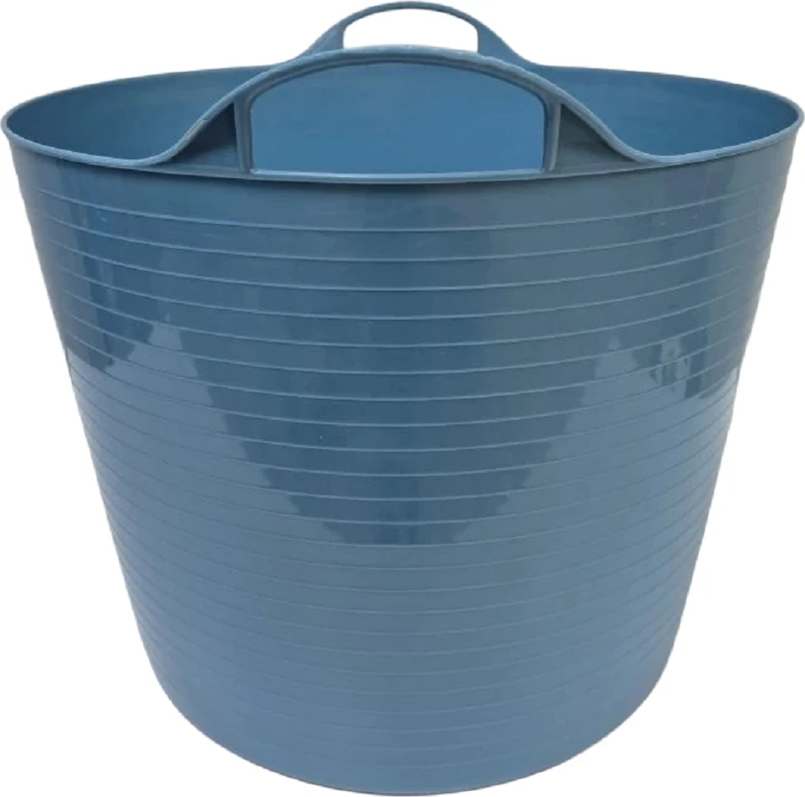 Тазик - кормушка гибкий 42 л с ручками, из пищевого пластика, D дна 34 см, верх 46 см, h= 34 см, резина 3,5 мм, Китай