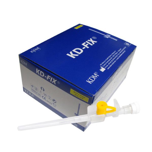 Катетер внутривенный однократного применения № 24G – 3/4,  0,7 х 19 мм, желтый, KD-Fix