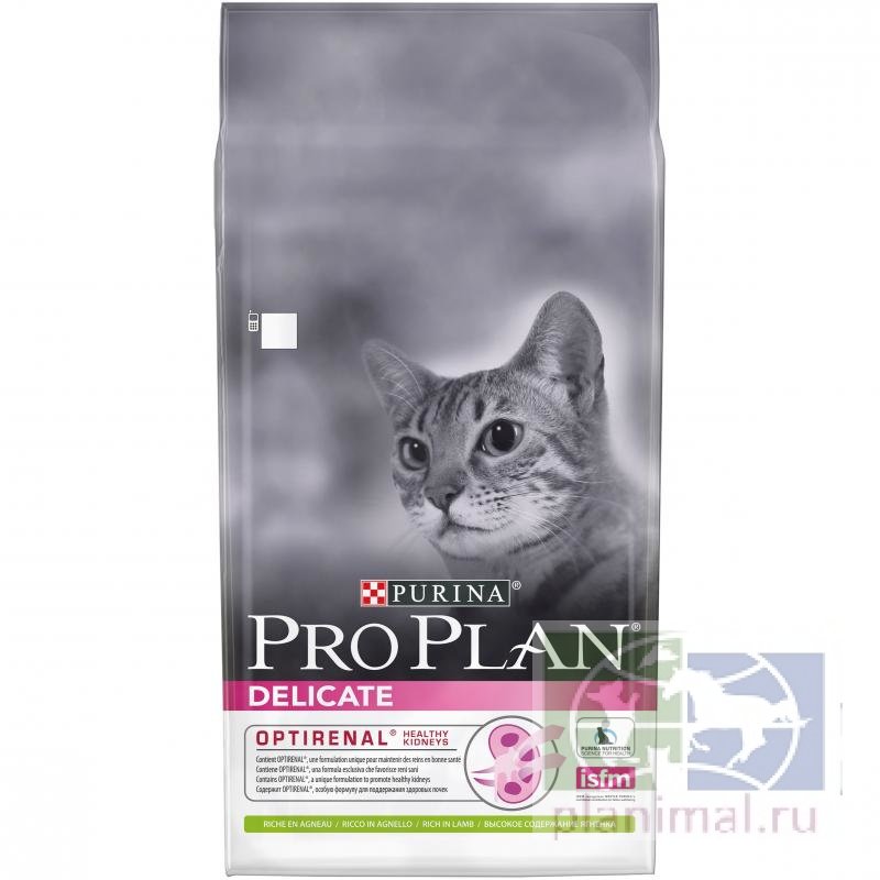 Сухой корм Purina Pro Plan Delicate для кошек с чувствительным пищеварением, ягненок, 7 кг
