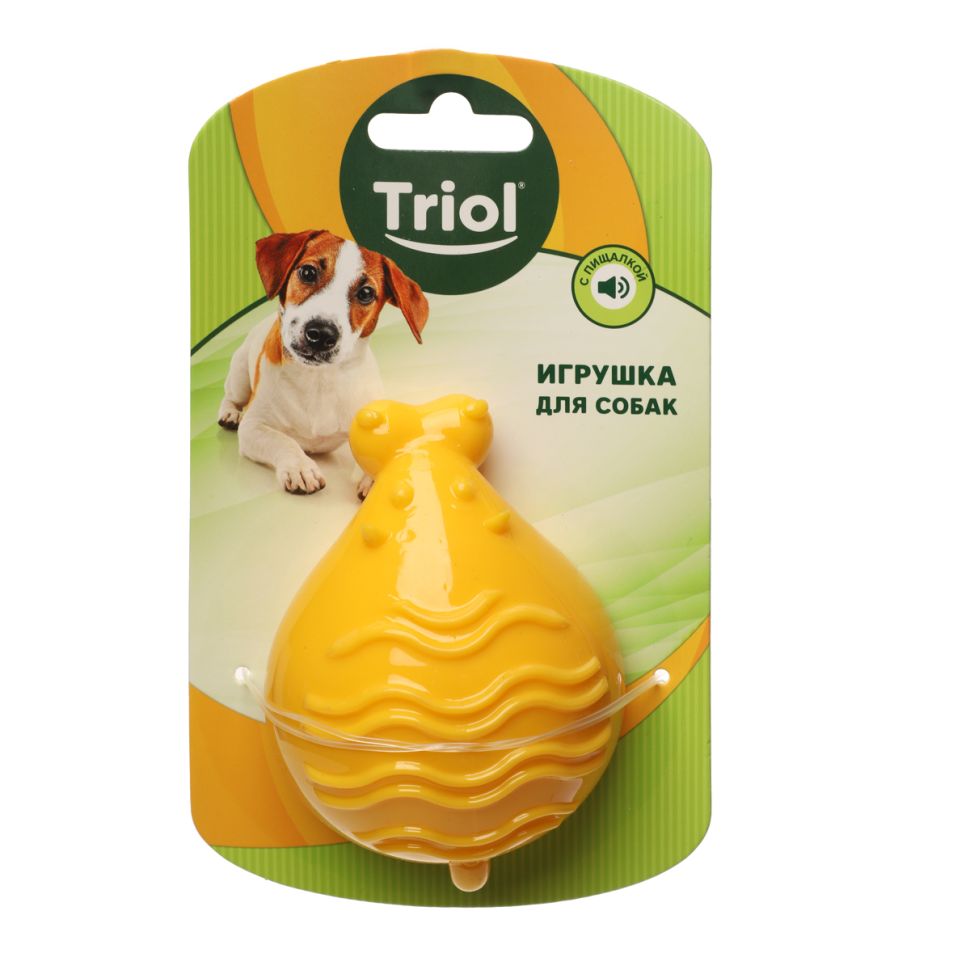 Triol: Игрушка для собак из термопластичной резины Круглый бегемот, 102 мм