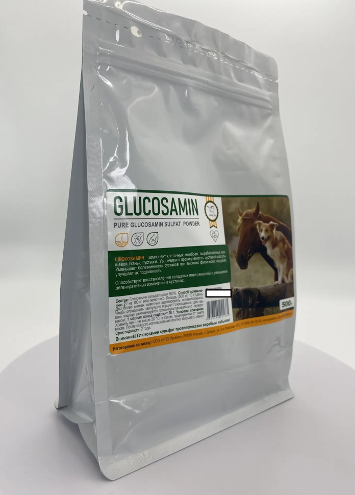Пробио: Glucosamin / Глюкозамина сульфат, комплексная поддержка суставов и связок, порошок, эко-пак 500 гр.