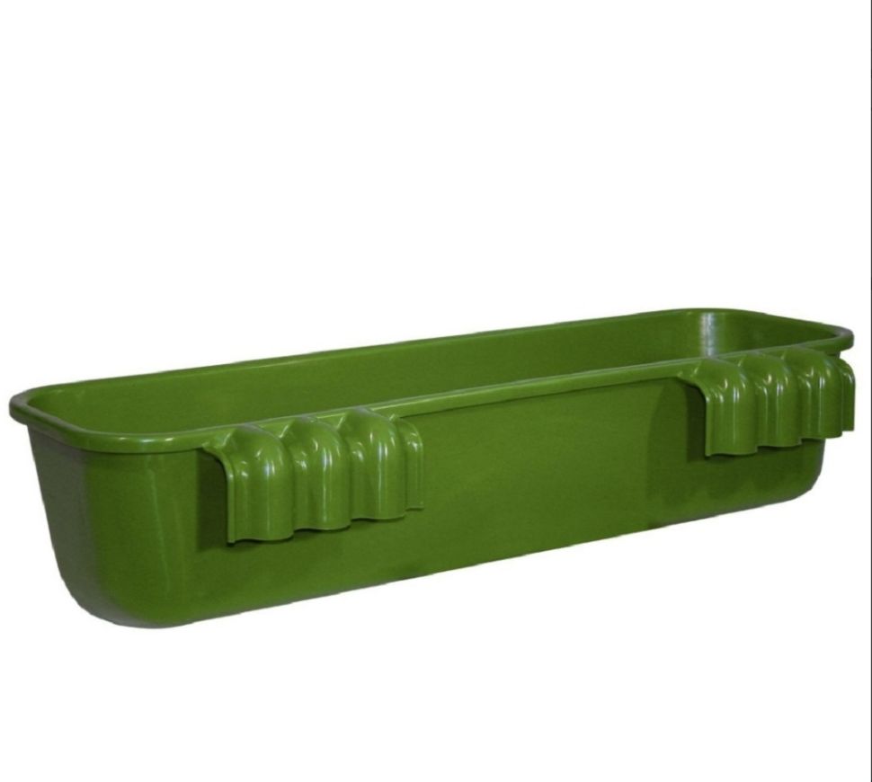 Кормушка подвесная длинная усиленная, армированный стекловолоконный пластик,  42 - 44 л., ширина 100 см, глубина 35 см, Китай