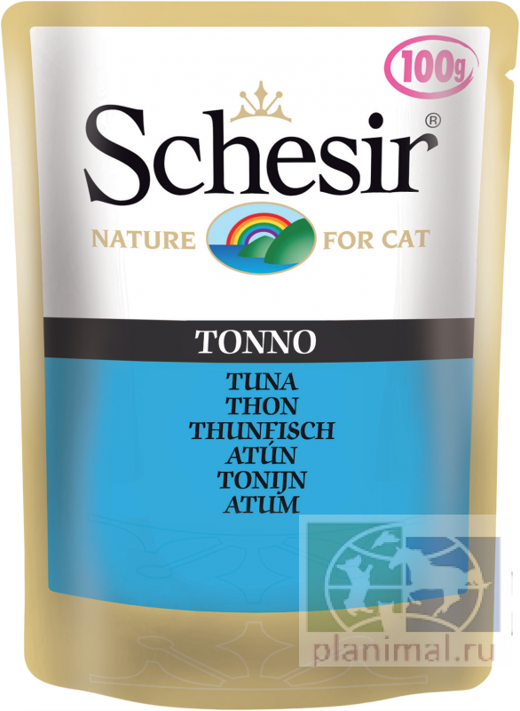 Schesir тунец, консервы для кошек, 100 гр. пауч