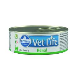 Vet Life: Cat Renal разработанный для поддержания функции почек, при почечной недостаточности, паштет, для кошек, 85 гр
