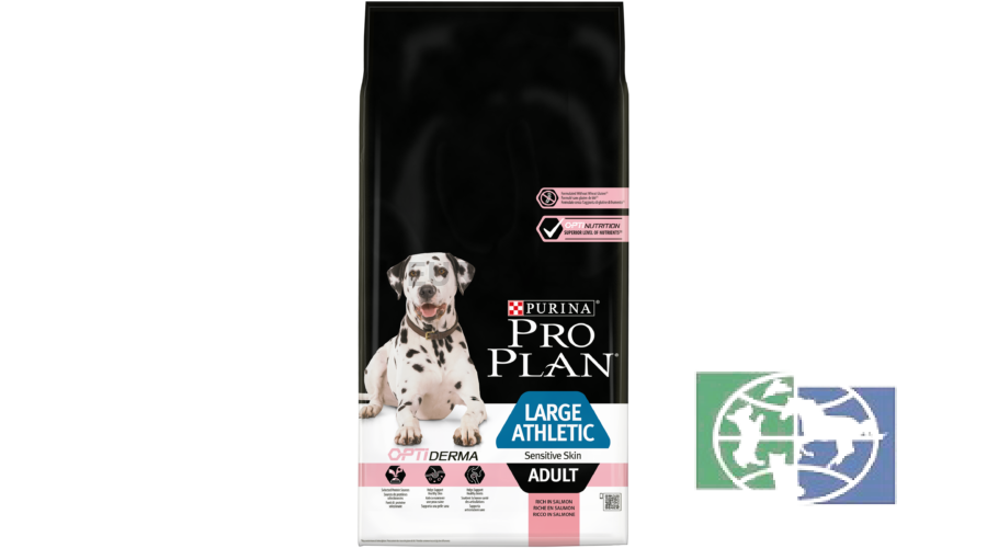 Pro Plan корм для собак крупных пород с атлетическим телосложением чувствительная кожа на лососе, 14 кг