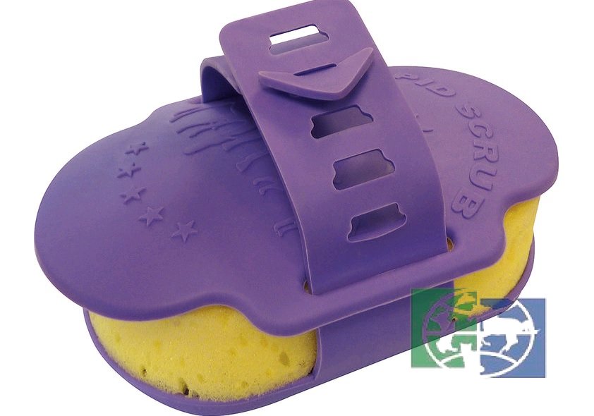Ekkia: Скребница пластик с внутренней губкой, черная/фиолетовая, арт. 700146