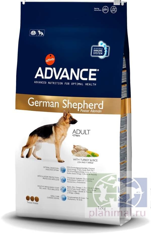 Advance корм для немецких овчарок German Shepherd, 12 кг