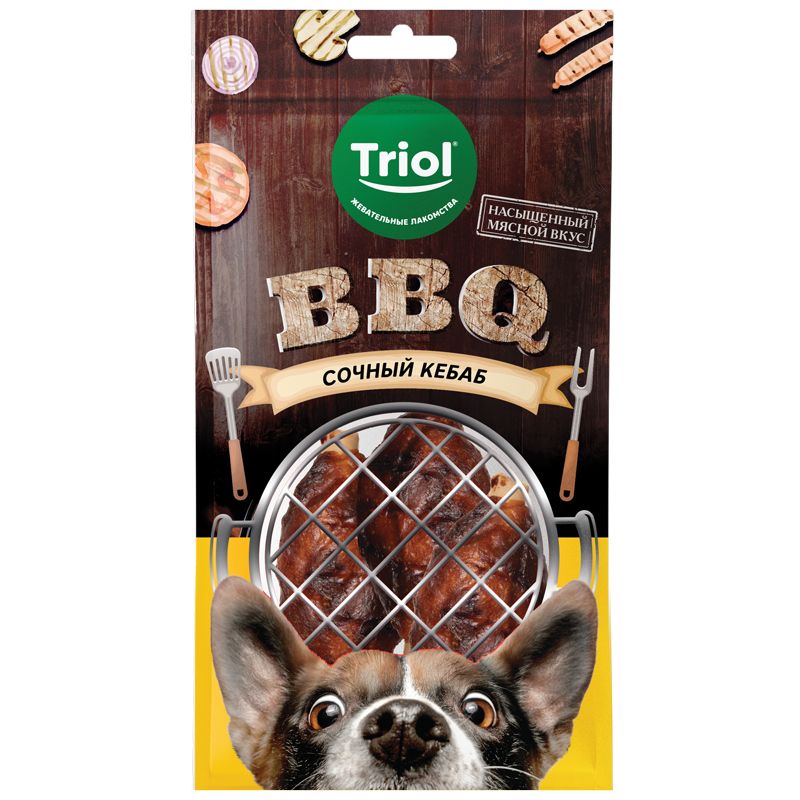Triol: Лакомство для собак, Сочный кебаб, серия BBQ, 100 гр.