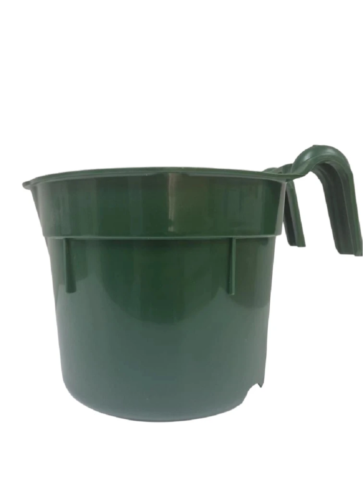 Кормушка / поилка пластик подвесная круглая, усиленная 8 л., D дня 20 см, D верха 25 см, h= 21 см, толщина пластика 4.5 мм, Китай