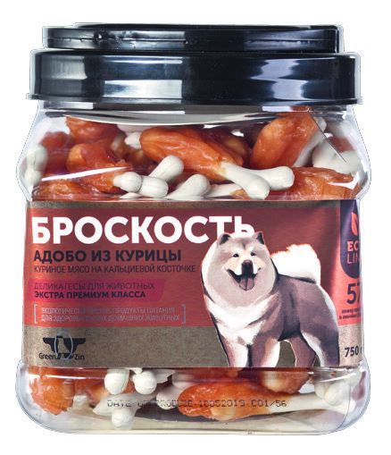 GreenQzin Броскость Адобо из курицы на кальциевой косточке, 750 гр./уп.