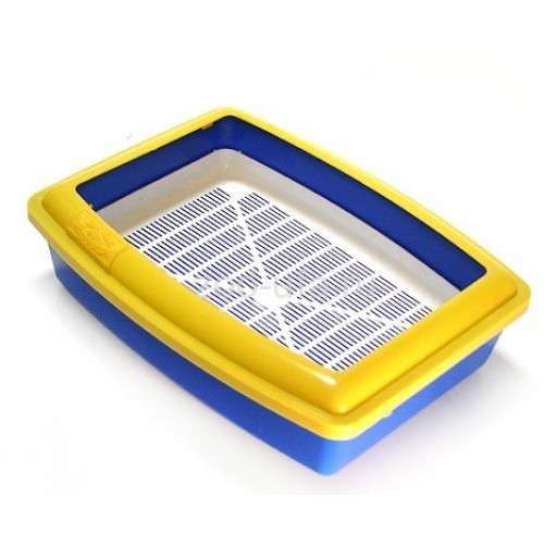 Вака: Туалет для кошек глубокий полный комплект, синий/зеленый/красный