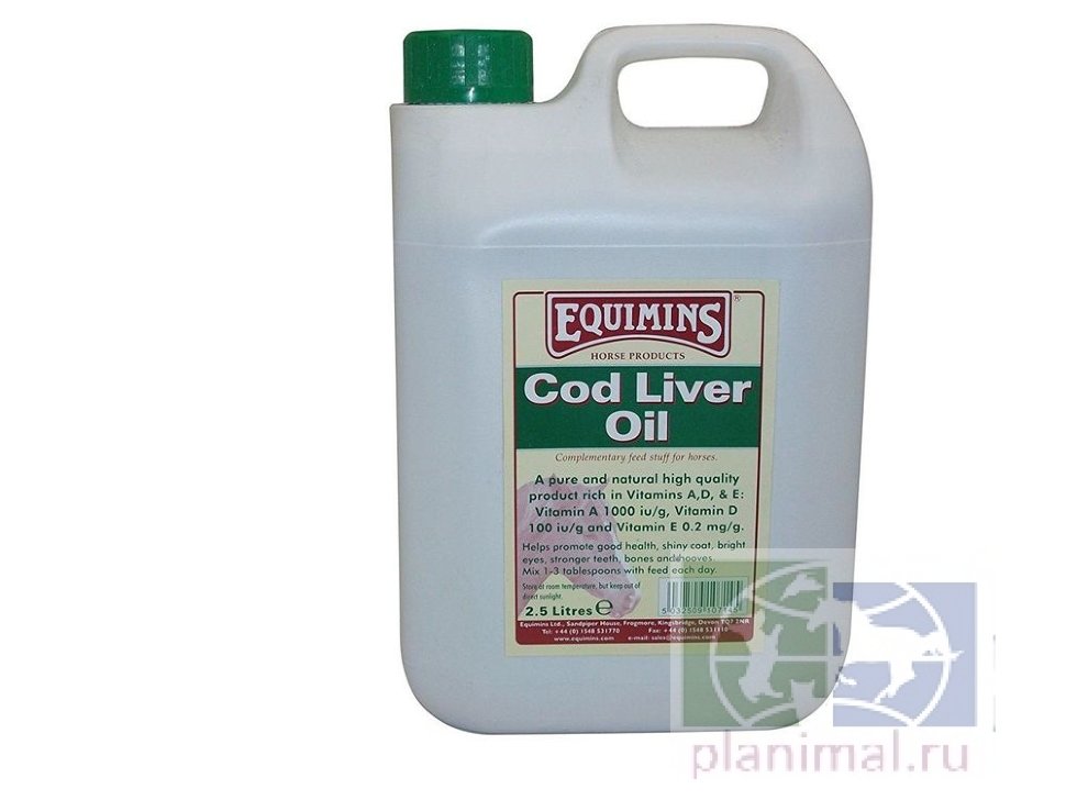 Equimins: Рыбий жир / Cod Liver Oil, 2,5 л