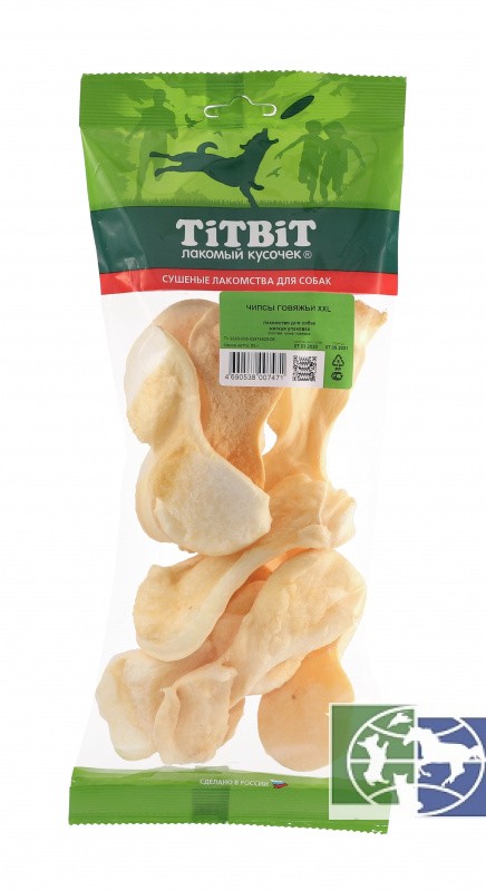 TiTBiT: чипсы говяжьи XXL, 65 гр.