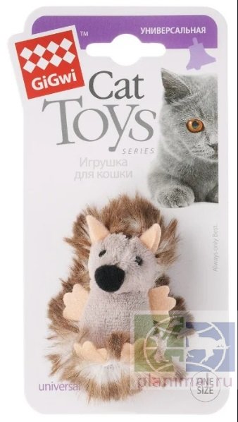 Игрушка для кошек GiGwi Cat Toys Ежик с погремушкой, арт. 75029