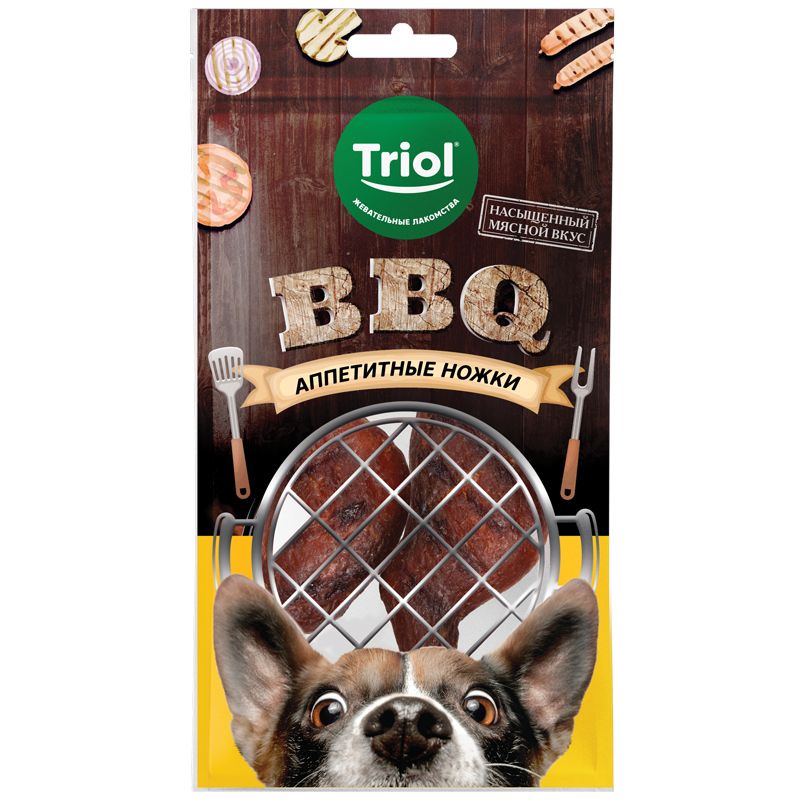 Triol: Лакомство для собак, Аппетитные ножки, серия BBQ, 105 гр.