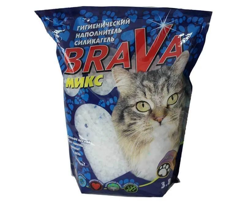 Brava: Микс, силикагелевый, наполнитель для кошек, 3,8 л