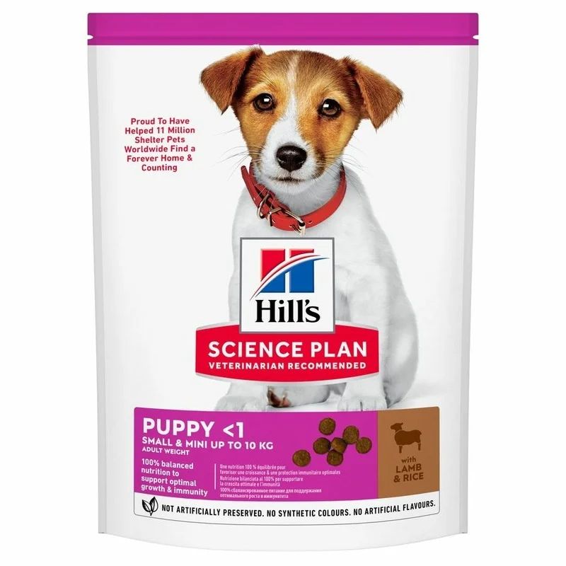 Hill's: Science Plan PUPPY SMALL&MINI, сухой корм, для щенков мелких пород, ягненком с рисом, 300 гр.