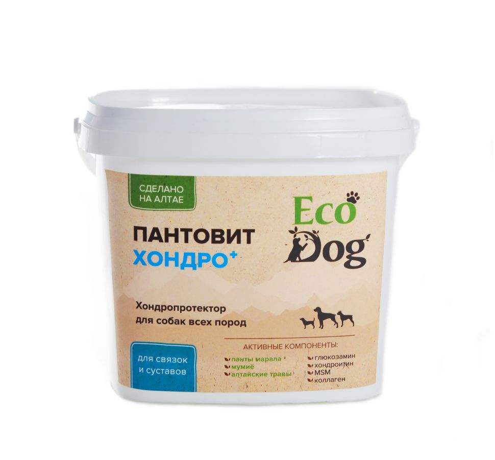 Идальго: ЭкоДог Пантовит хондро + , хондропротектор для собак, 500 гр.