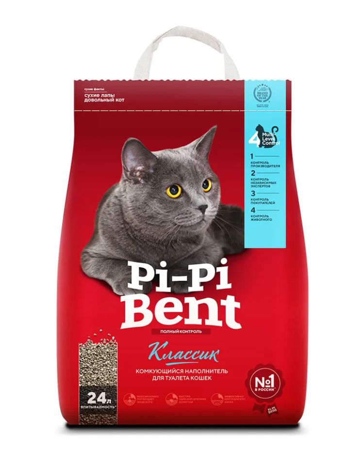 Pi-Pi-Bent: "Classic", комкующийся наполнитель, для кошек, 10 кг