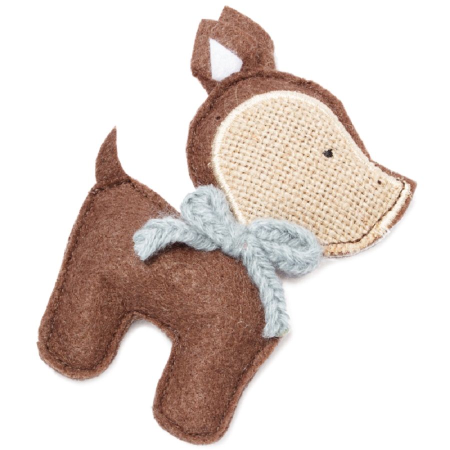 Triol: Игрушка для кошек натуральных материалов Олененок Кантри, 100 мм, серия NATURAL