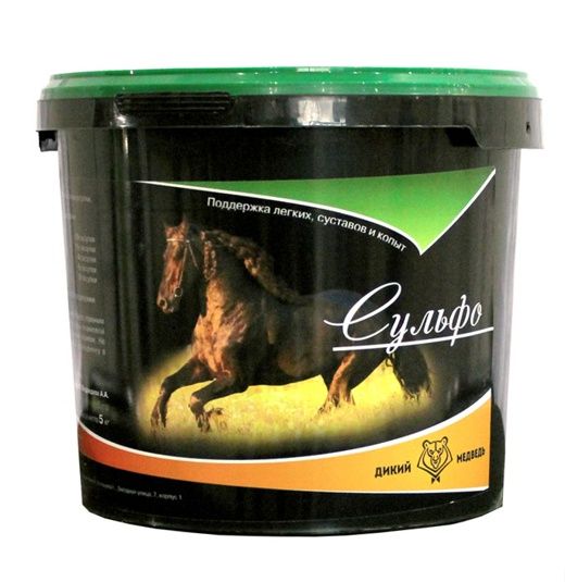 ТМ-Корма: Сульфо минеральная подкормка на основе неорганической серы для лошадей 1,5 кг