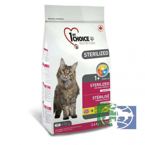 1st Choice Sterilized «Курица с бататом» сухой корм для стерилизованных взрослых кошек, 10 кг