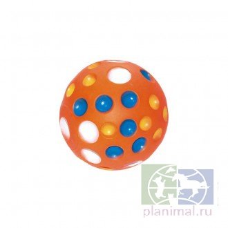 Игрушка виниловая для собак Мяч сырный, 7 см, арт. 1003