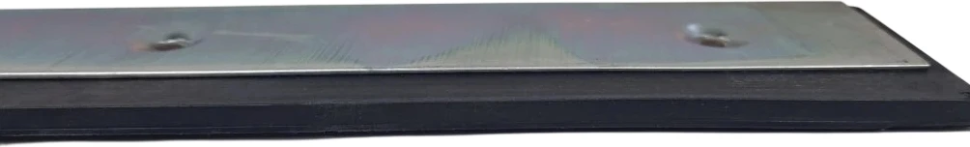 Скребок для уборки навоза цельнорезиновый, черный 65 см, металл, резина 5 мм, без ручки, Китай