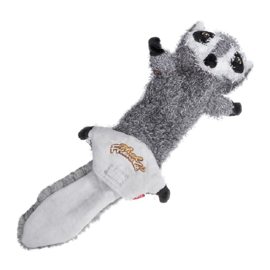 GiGwi: Шкурка енота со сменными пищалками 37см, серия PLUSH FRIENDZ, арт. 75352