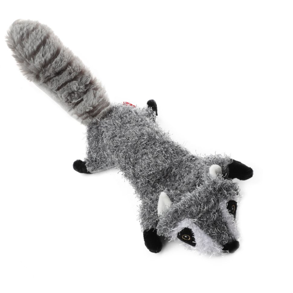 GiGwi: Шкурка енота со сменными пищалками 37см, серия PLUSH FRIENDZ, арт. 75352