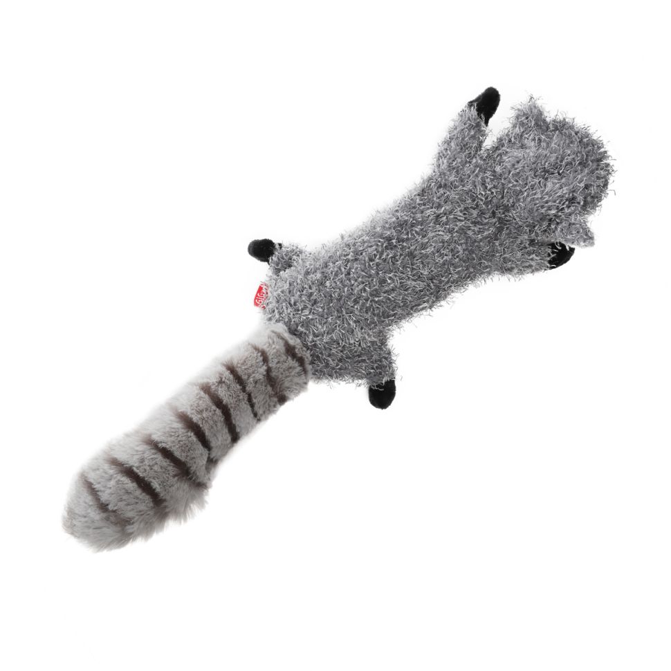 GiGwi: Шкурка енота со сменными пищалками 37см, серия PLUSH FRIENDZ, арт. 75352