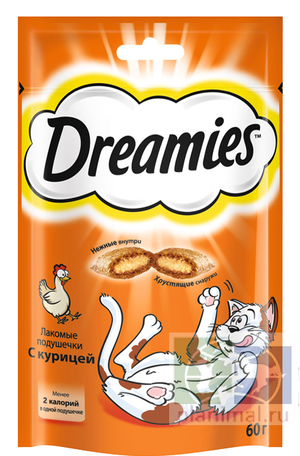 Лакомство для кошек Dreamies с курицей 60 гр.