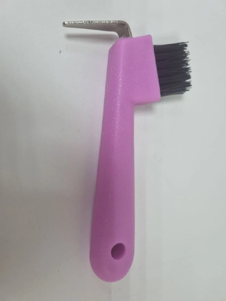 Крючок для копыт со щеткой, изогнутый