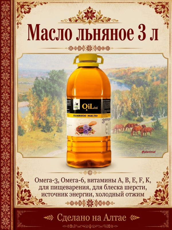 Идальго: Масло льняное, 3 л.