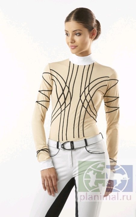 Сavalliera: Рубашка женская ETERNITY TECHNICAL с длинным рукавом, телесный/черный, р-р М, 172-308413
