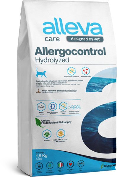 Alleva Care Cat Als Allergocontrol сухой диетический корм для взрослых кошек при аллергии 1,5 кг