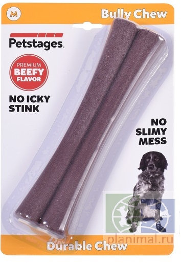 Petstages игрушка для собак Bully Chew 14 см с ароматом говядины средняя