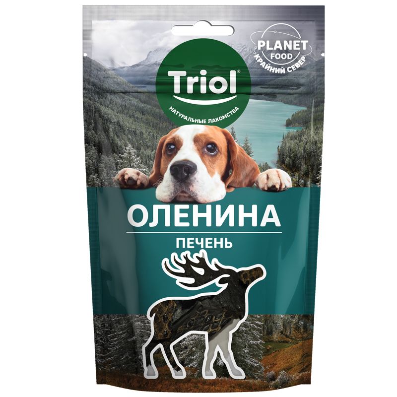 Triol: Лакомство для собак, Печень оленя, серия PLANET FOOD, 50 гр.