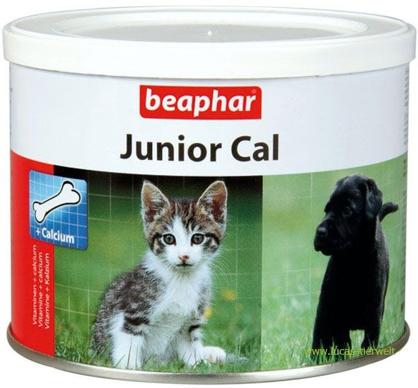 Beaphar: Кормовая добавка Junior Cal для котят и щенков, 200 гр.