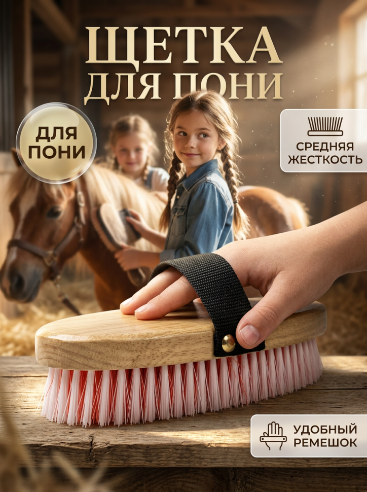 Щетка с искусственным ворсом 26.5 мм, 22 x 9 x 5 см, средней жесткости, арт. 06029 А