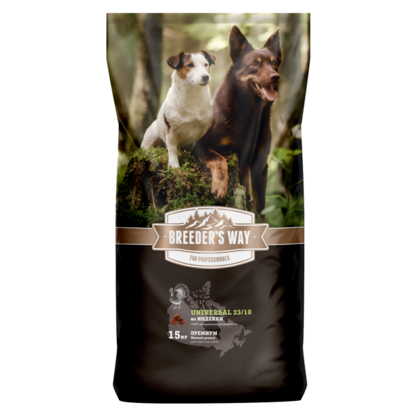 Zoogurman Breeder's way Universal 23/10 из индейки для собак, 2,2 кг