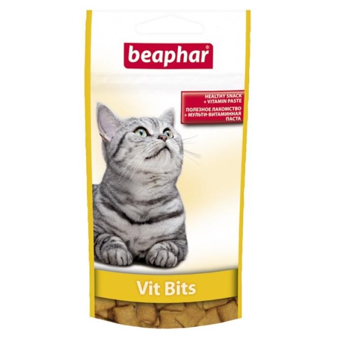 Beaphar: подушечки  35гр, "Vit-Bits" д/кошек с мульти-витаминной пастой