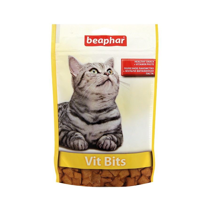 Beaphar: Vit-Bits подушечки, с мульти-витаминной пастой, для кошек, 35 гр