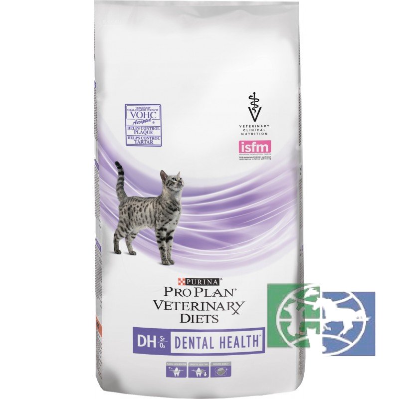 Сухой корм Purina Pro Plan Veterinary Diets DH для кошек с заболеваниями полости рта, пакет, 1 кг