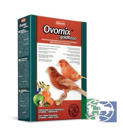 Padovan Корм OVOMIX GOLD Rosso комплексный/яичный д/птенцов с красным оперением. 1 кг