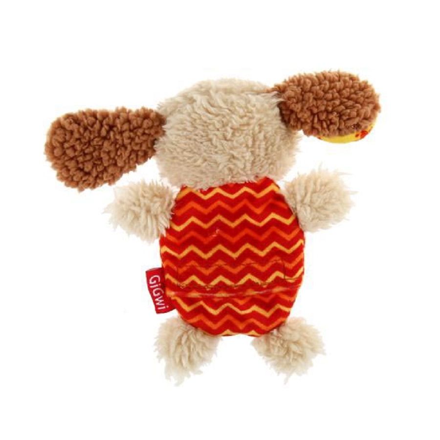 GiGwi: Собачка со сменными пищалками, серия PLUSH FRIENDZ, игрушка для собак, 13 см