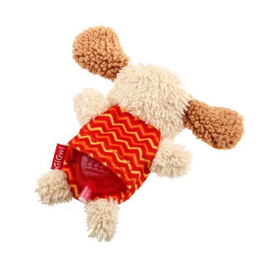 GiGwi: Собачка со сменными пищалками, серия PLUSH FRIENDZ, игрушка для собак, 13 см
